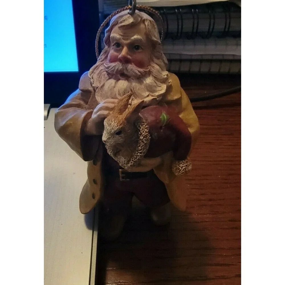 Santa Claus Ornament , Easter  Santa   Presents 4